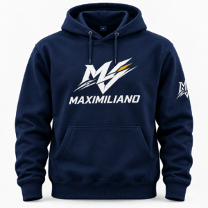 Buzo Maximiliano Azul Marino con Capucha – Merchandising Oficial